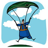 parachute reversion image, an aviator's dream.